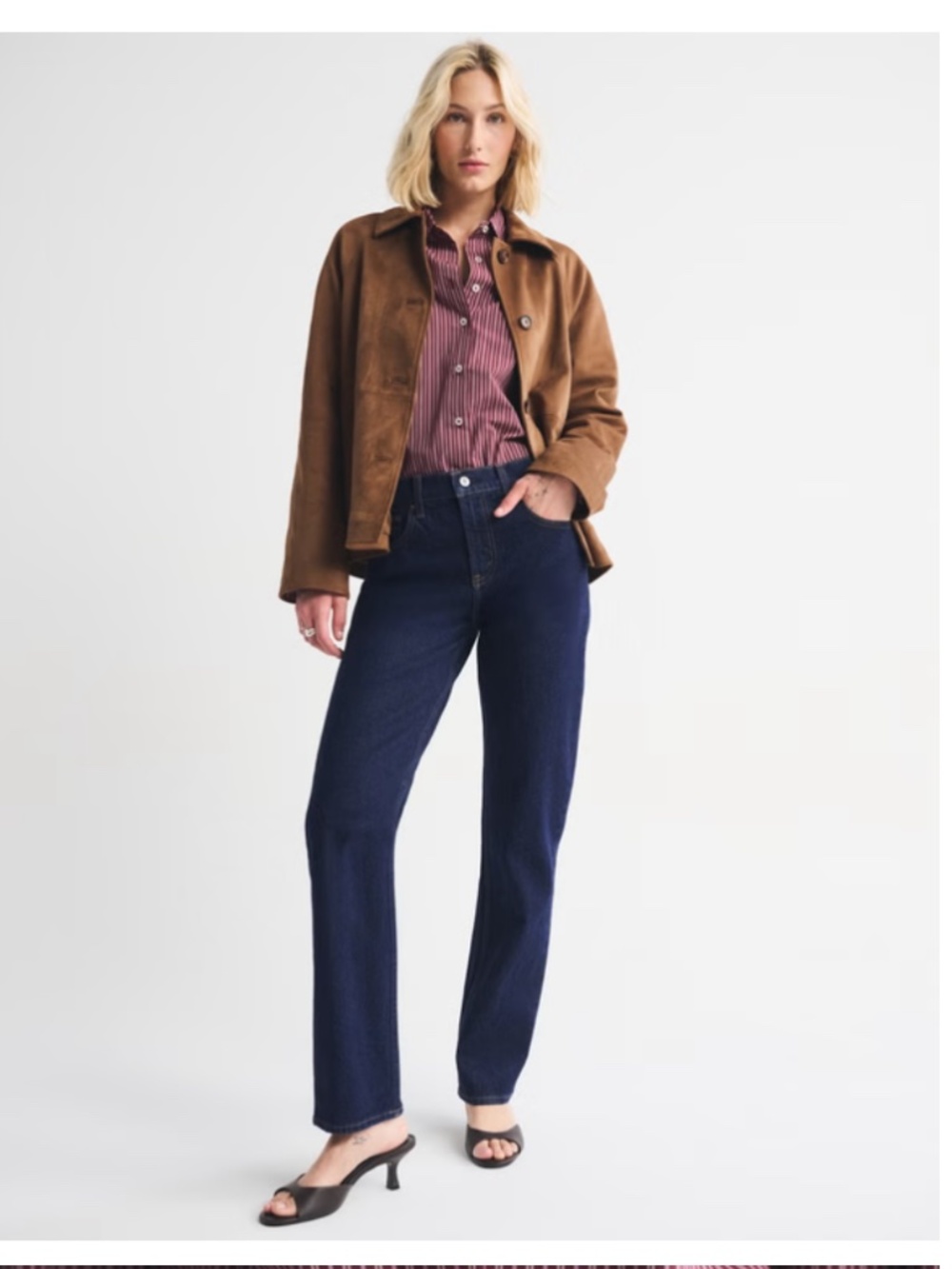 Abercrombie High Rise Straight Rinse 27